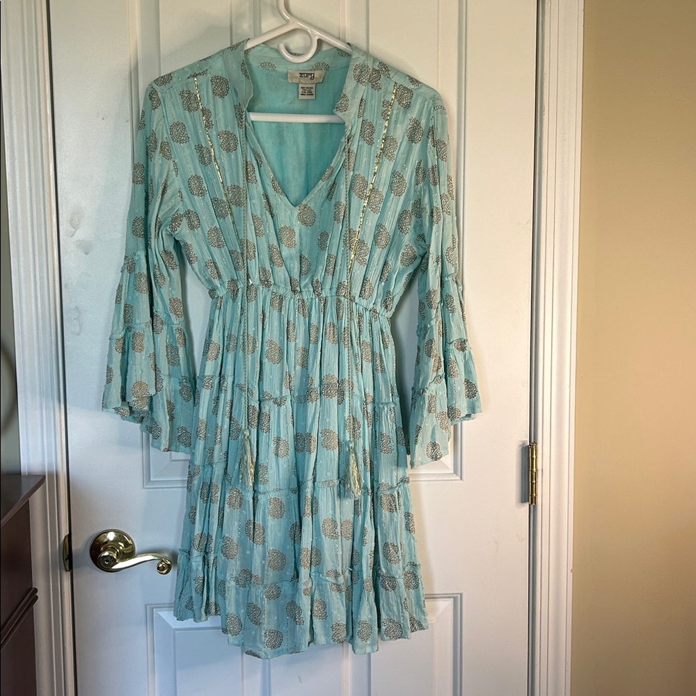 Blue Floral Women Dress